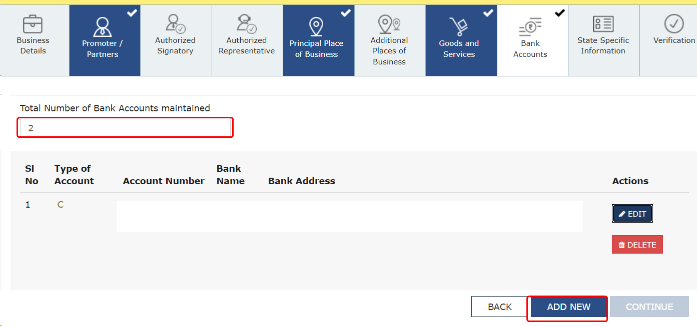 Bank Details Mandatory for GSTR-1 Filing