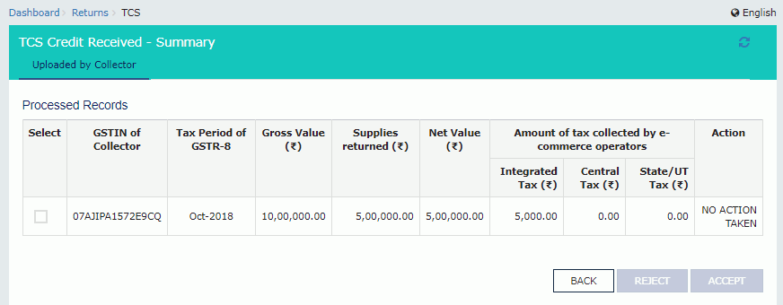 Filing GST form TDS and Credit received image 20