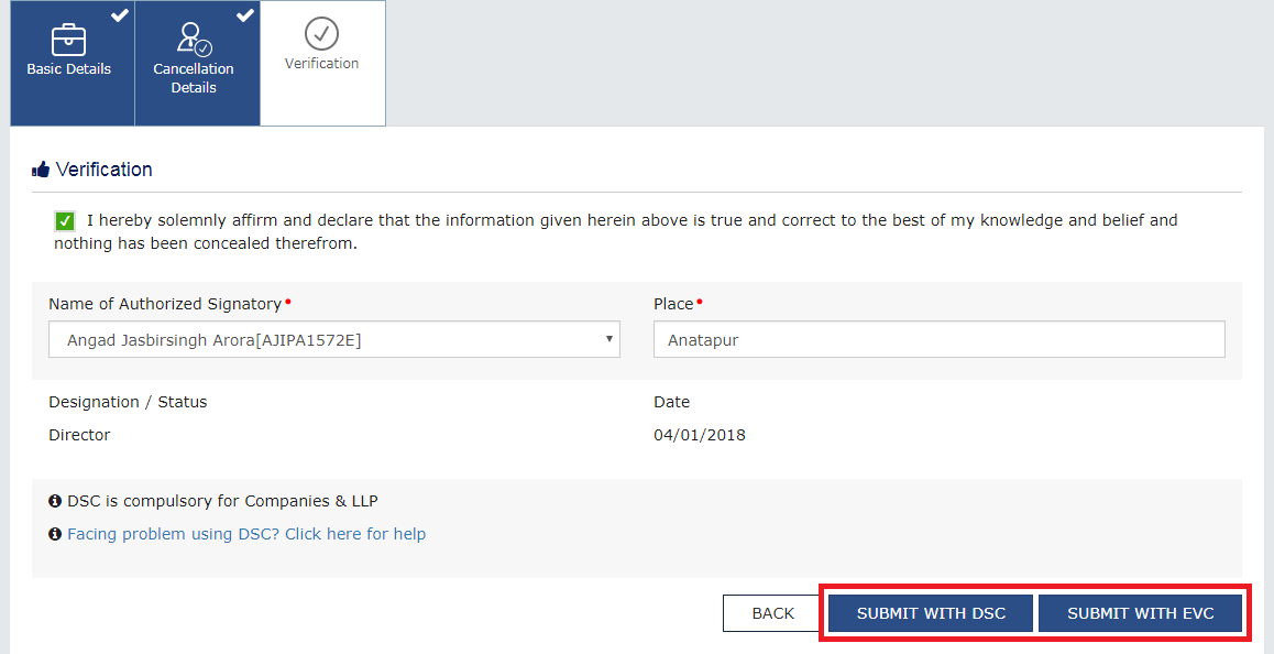 GST Cancellation procedure