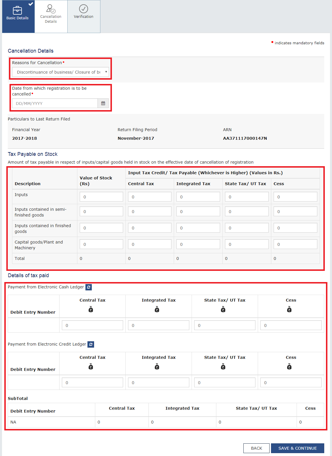 GST Cancellation procedure