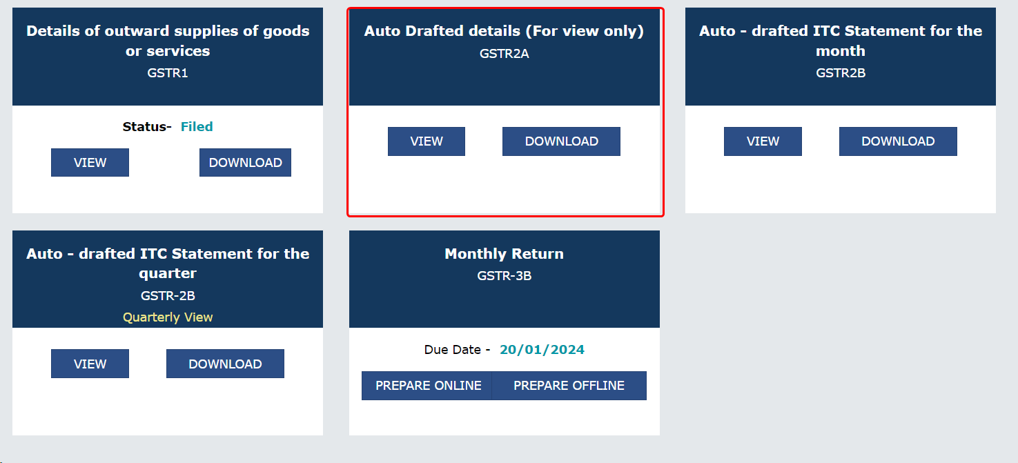 GSTR2A Vs GSTR2B