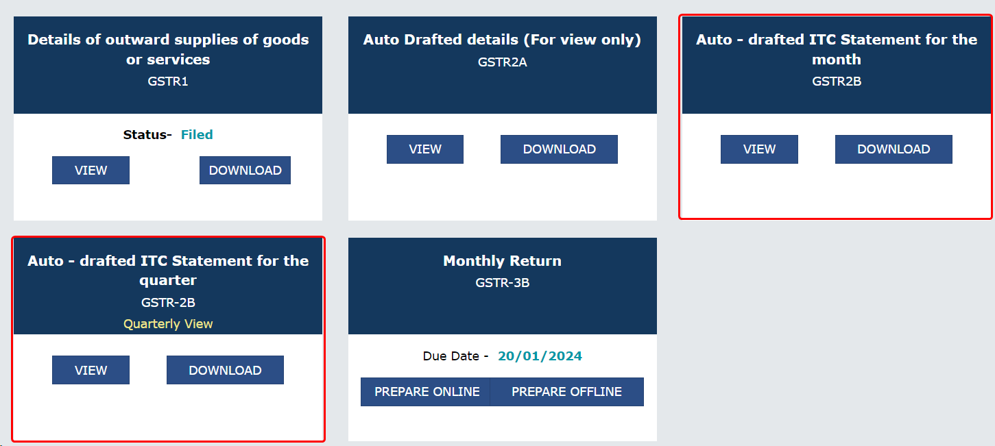 GSTR2A Vs GSTR2B