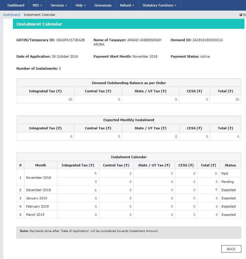 How to apply for payment of GST in installments?