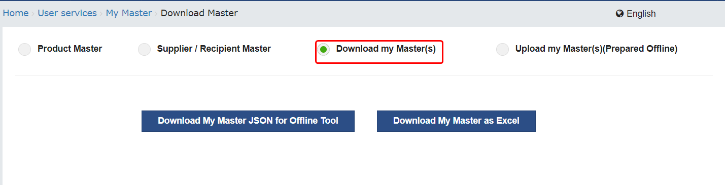 How to use the My masters option in GST login?