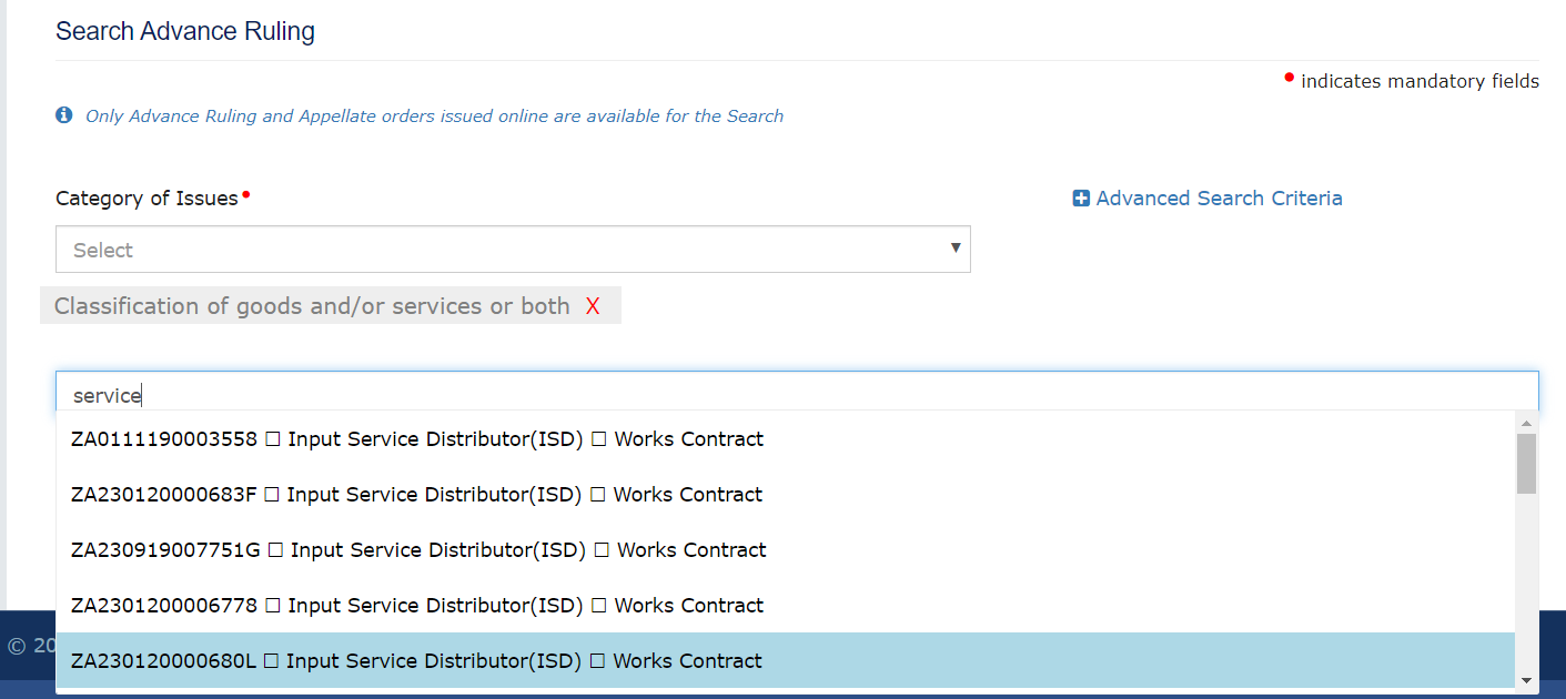 How to search GST Advance Rulings on portal