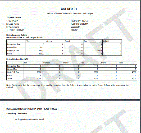 Procedure for filing GST refund application image 14